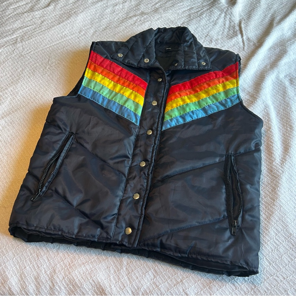 That 70s Show Kelso Rainbow Puffer Vest